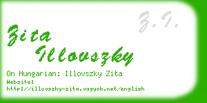 zita illovszky business card